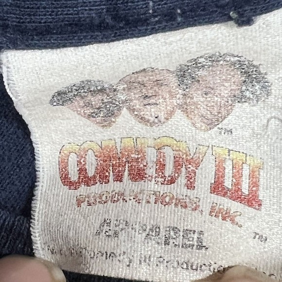 Vtg 90's Three Stooges Curly Why Soitenly Shirt L Mens T-shirt - Picture 6 of 11